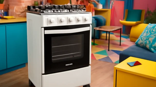 Fogão de Piso Consul 5 Bocas Branco com Acendimento Automático e Botões Removíveis - CFS5NAB BIVOLT