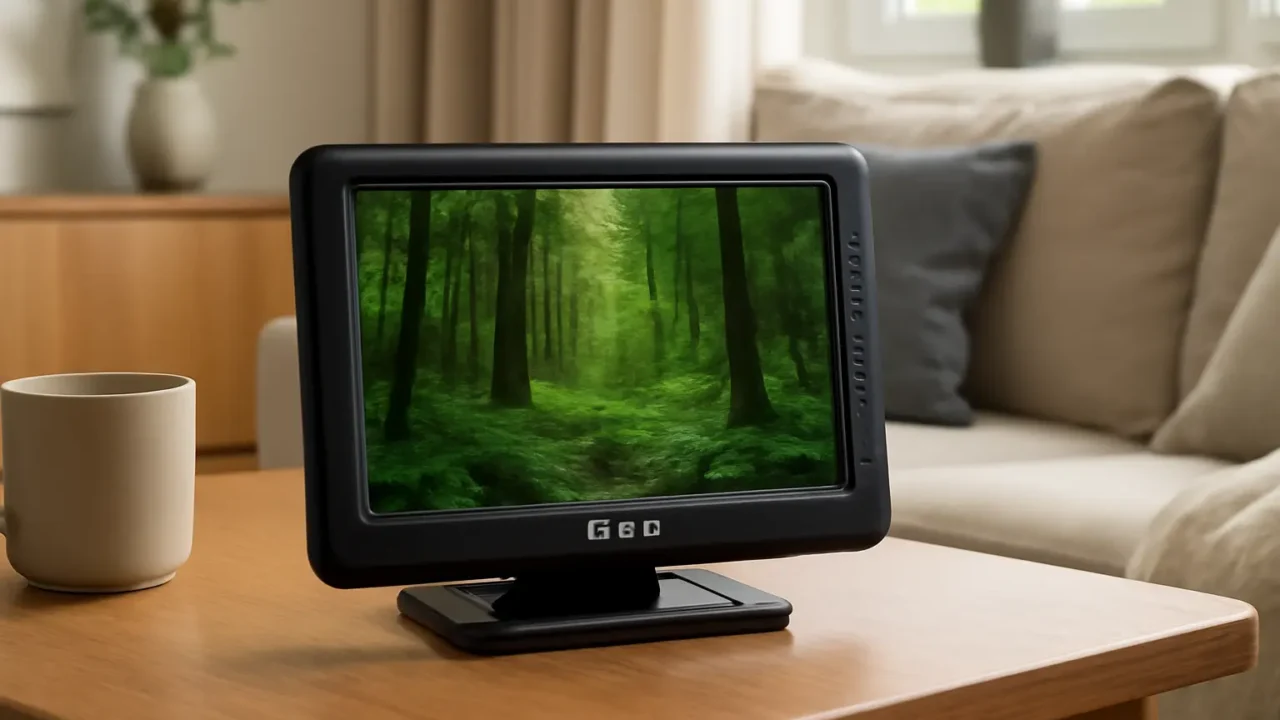 TV LED de 14 Polegadas Recarregável Portátil Traxônico com HDMI, SD/MMC, USB, VGA, AV IN/OUT