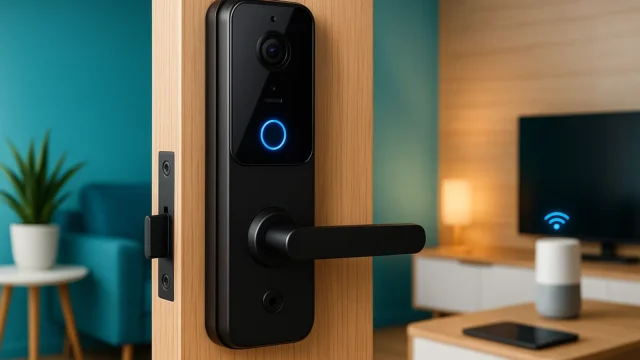 Fechadura Inteligente Wifi com Câmera e Campainha de Embutir