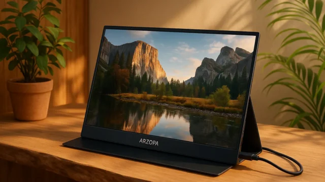 Monitor Portátil Arzopa 14" Full HD IPS: Leveza e Conectividade em Qualquer Lugar