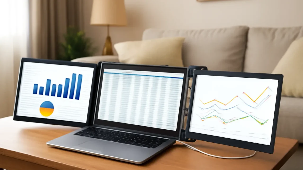 Anvazise Monitor Portátil Triplo 11.6''/14.1'' FHD IPS – Expanda Sua Produtividade