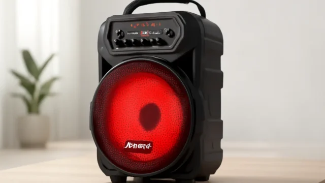 Amvox Caixa de Som Amplificada ACA 600 Bagvox Red: 600W RMS, Bluetooth, Equalizador, USB, Bateria Recarregável