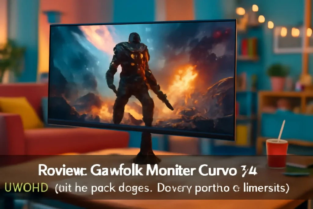 Gawfolk Monitor Curvo 34" UWQHD 144 Hz para Jogos: Desempenho e Imersão