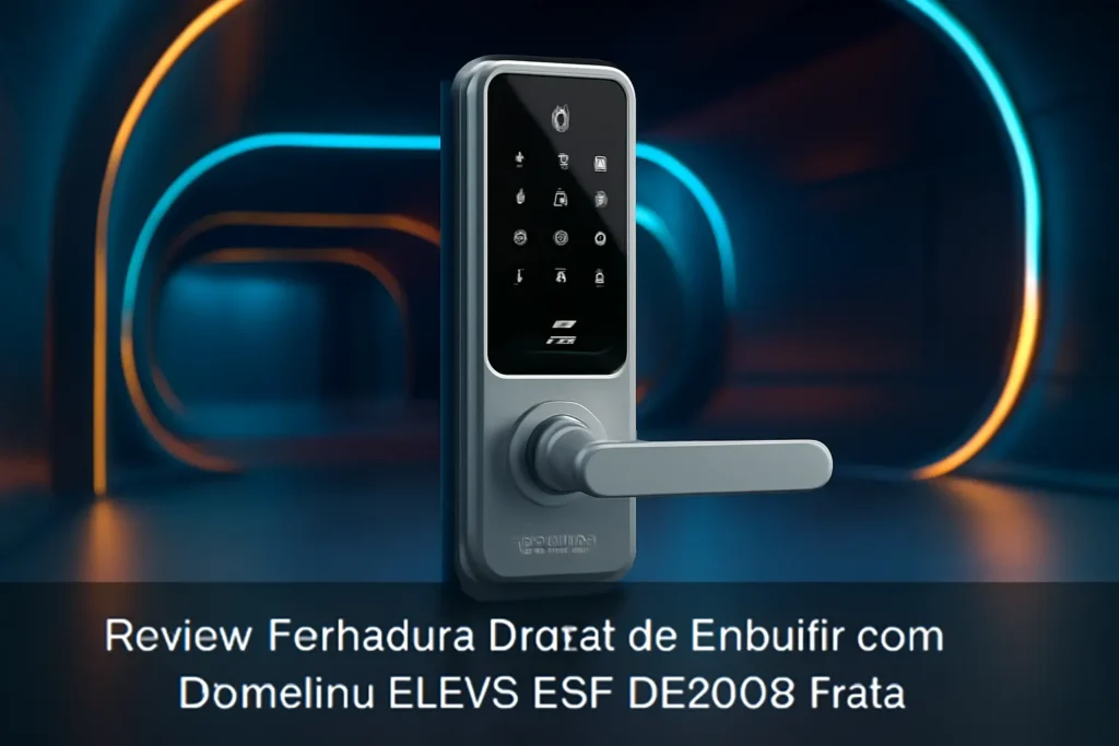 Fechadura Digital de Embutir com Biometria, Elsys, ESF-DE2000B, Prata