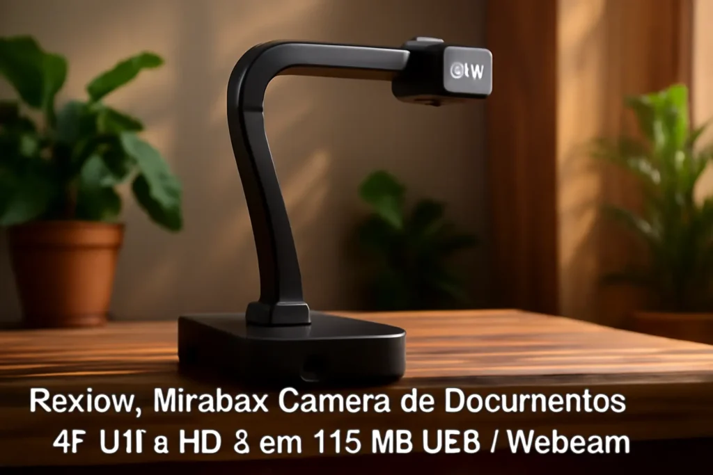 Mirabox Câmera de Documentos 4K Ultra HD 3 em 1 15 MP USB / Webcam
