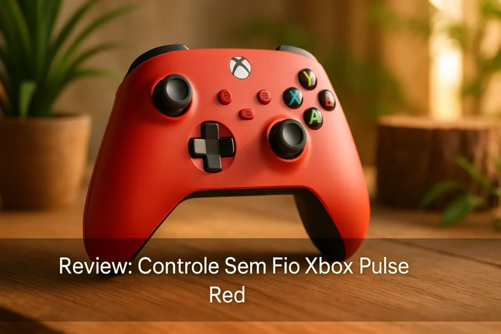 Controle Sem Fio Xbox Pulse Red: conforto e compatibilidade versátil