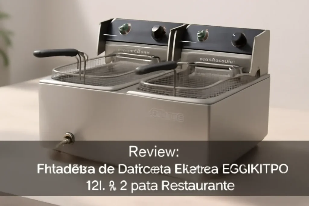 Fritadeira de Bancada Elétrica EGGKITPO 12L x 2 para Restaurante