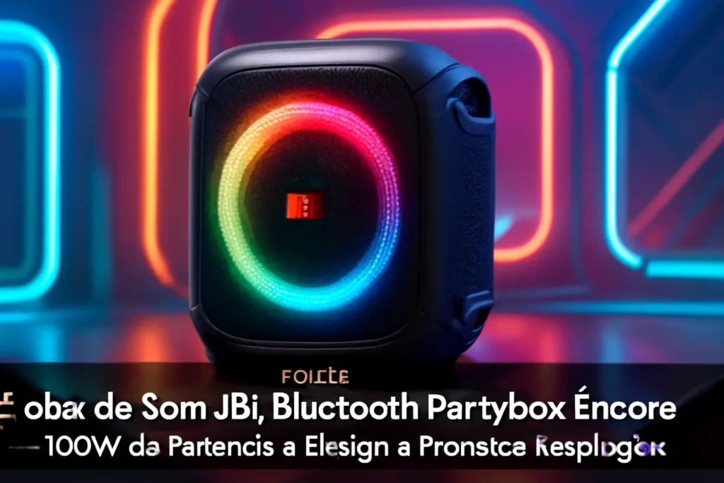 Caixa de Som JBL Bluetooth Partybox Encore - 100W de Potência e Design à Prova de Respingos