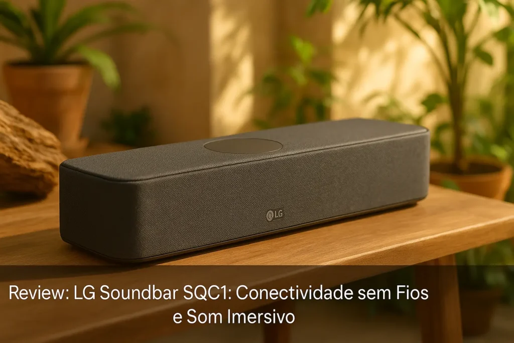 LG Soundbar SQC1: Conectividade sem Fios e Som Imersivo