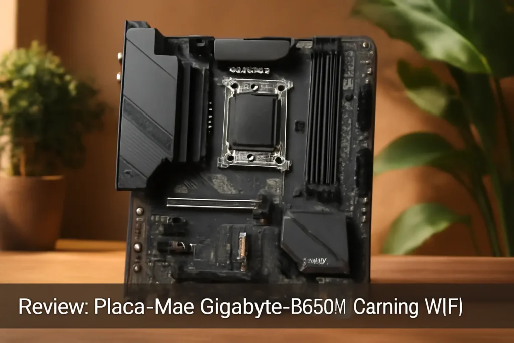 Placa Mãe Gigabyte B650M Gaming WiFi: Chipset B650, AMD AM5, mATX, DDR5