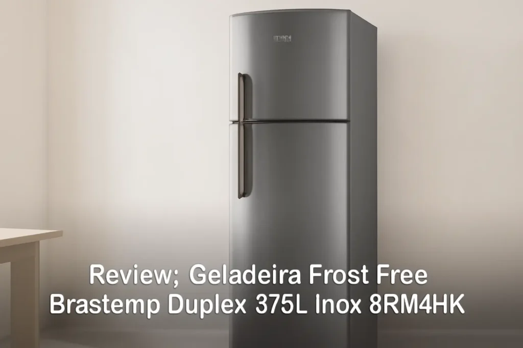 Geladeira Frost Free Brastemp Duplex 375L Inox BRM44HK