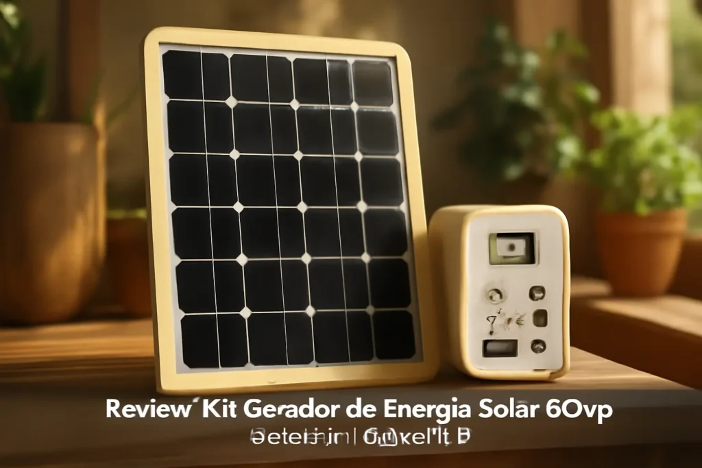 Kit Gerador de Energia Solar 60wp - Gera até 160wh/dia