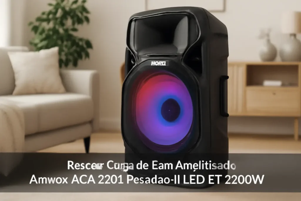 Caixa de Som Amplificada Amvox ACA 2201 Pesadão II LED BT 2200W