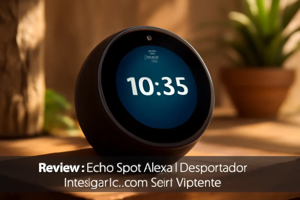 Echo Spot com Alexa | Despertador Inteligente com Som Vibrante