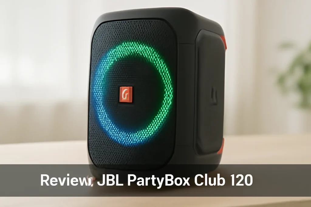JBL Partybox Club 120 - Altifalante Portátil com Bluetooth 5.4, 160W de Potência, Luz LED, Resistente à Água IPX4