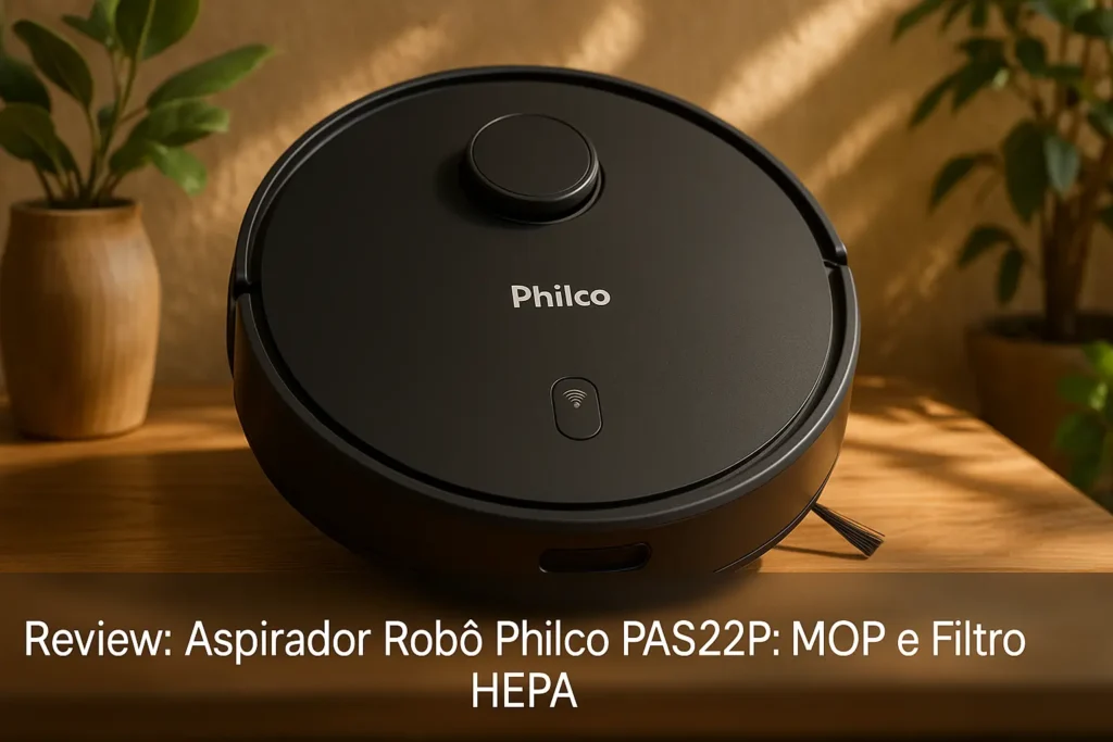 Aspirador Robô Philco PAS22P: MOP e Filtro HEPA