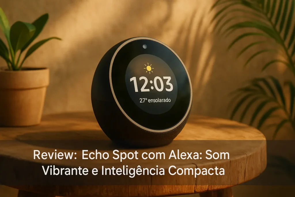 Echo Spot com Alexa: Som Vibrante e Inteligência Compacta