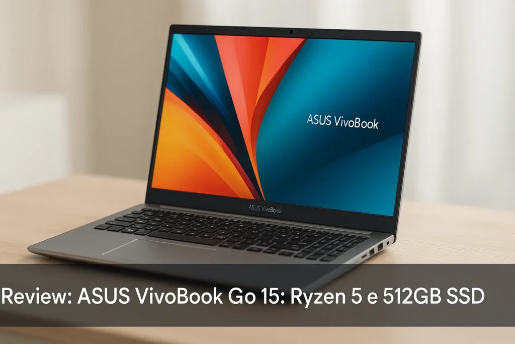 Notebook ASUS VivoBook Go 15: Ryzen 5 e 512GB SSD