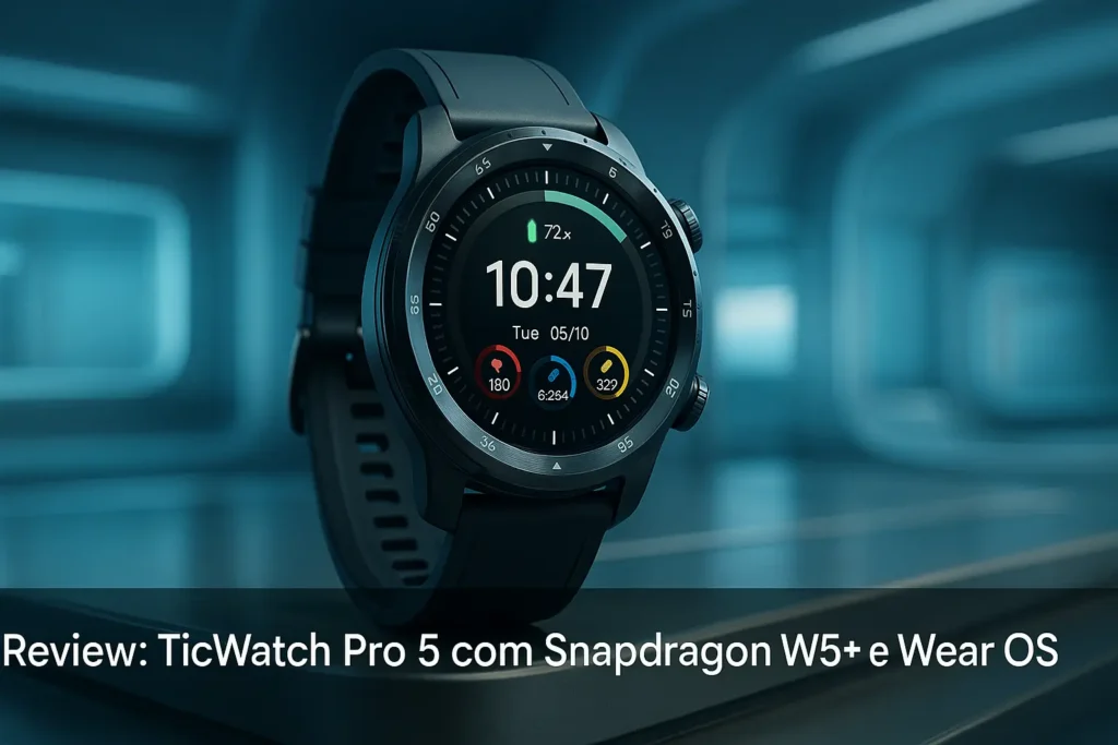 TicWatch Pro 5 com Snapdragon W5+ e Wear OS