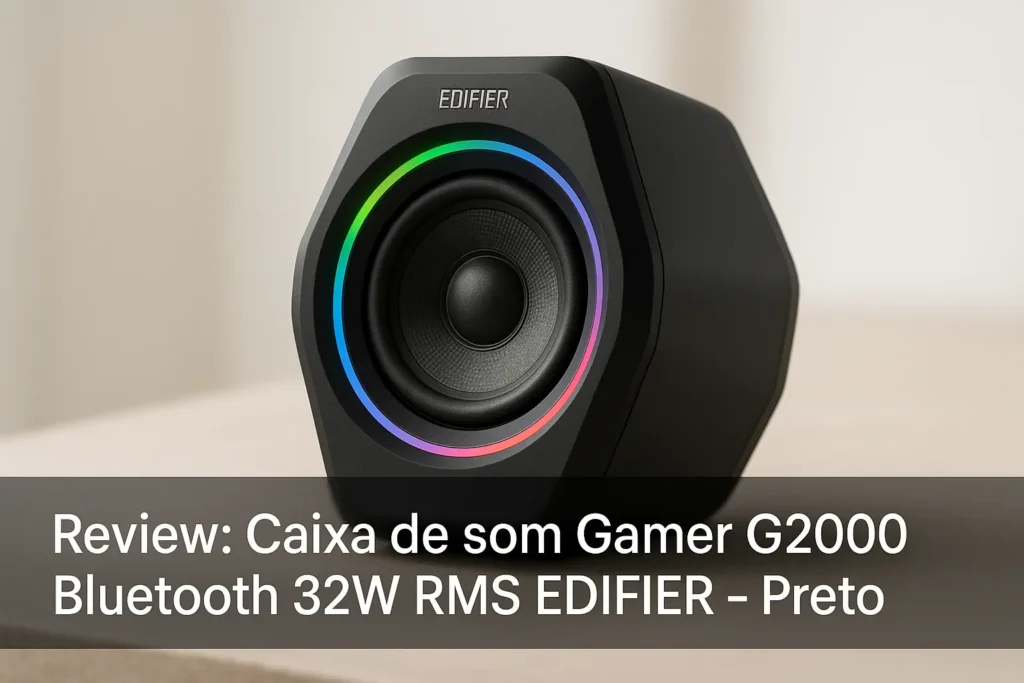 Caixa de som Gamer G2000 Bluetooth 32W RMS EDIFIER - Preto: potência e estilo com RGB