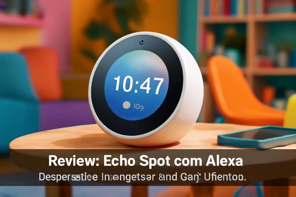 Echo Spot com Alexa | Despertador inteligente com som vibrante