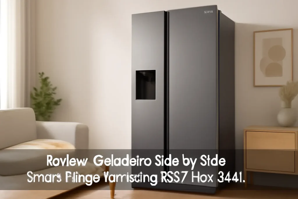 Geladeira Side by Side SmartThings Samsung RS57 Inox 564L