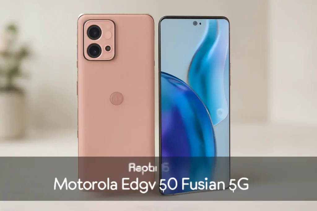 Smartphone Motorola Edge 50 Fusion 5G - 256GB 8GB RAM + 8GB RAM Boost 50MP Sony AI Camera IP68 NFC Pink - Vegan Suede