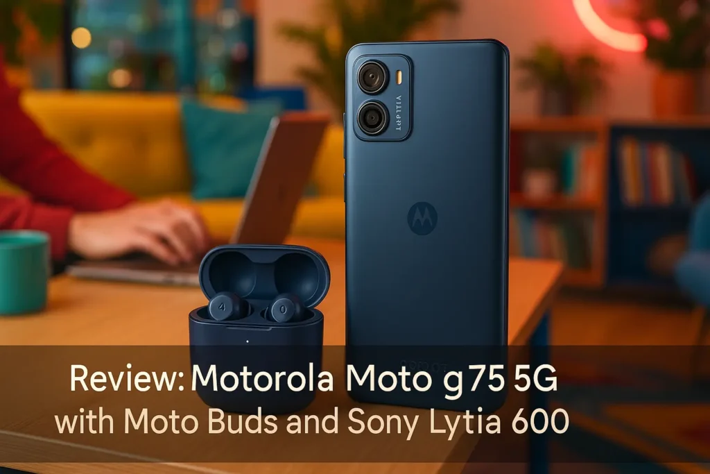 Smartphone Motorola Moto g75 5G com Moto Buds e Câmera Sony Lytia 600