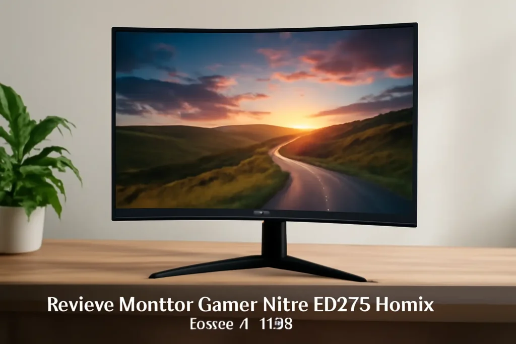 Monitor Gamer Nitro series ED273 Hbmiix curvo Preto LED VA de 27” FHD 100Hz com HDR10 AMD FreeSync