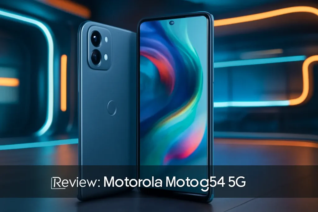Smartphone Motorola Moto g54 5G - 256GB 16GB (8GB RAM+8GB Ram Boost) AI Camera 50MP Tela FHD 5000 mAh NFC - Azul Vegan Leather