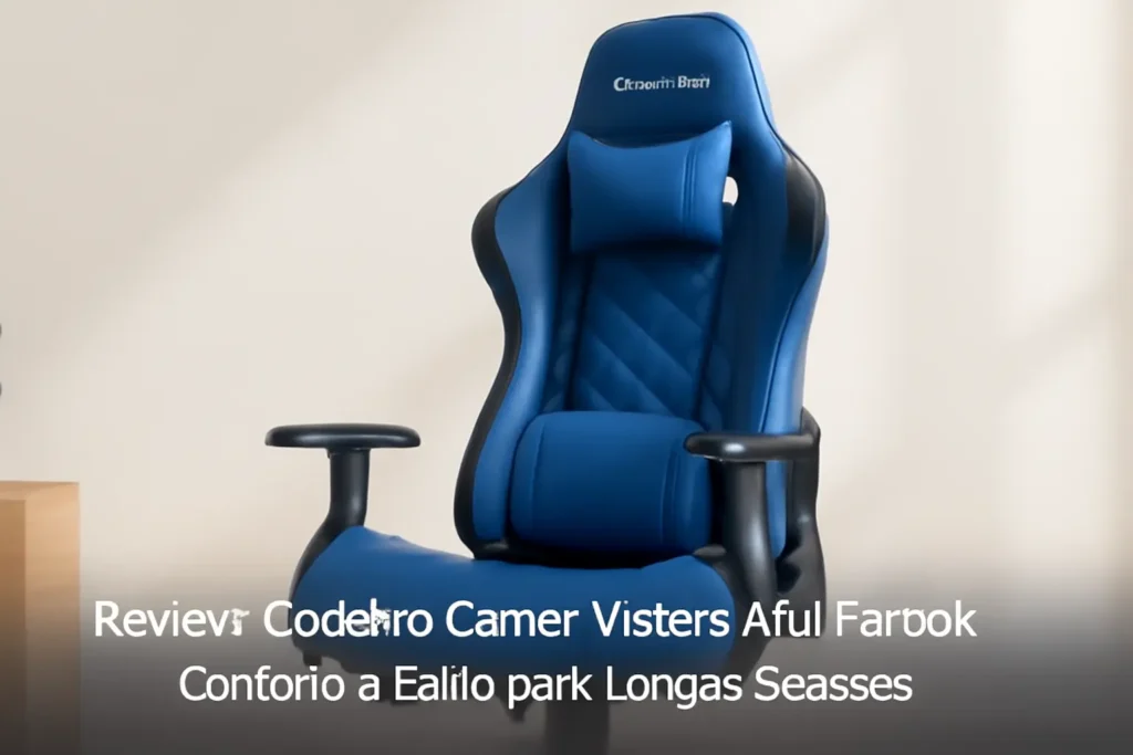 Cadeira Gamer Vickers Azul Fortrek: Conforto e Estilo para Longas Sessões