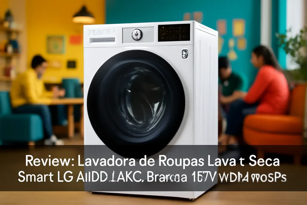 Lavadora de Roupas Lava e Seca Smart LG AIDD 14KG Branca 127V WD14WGSP6