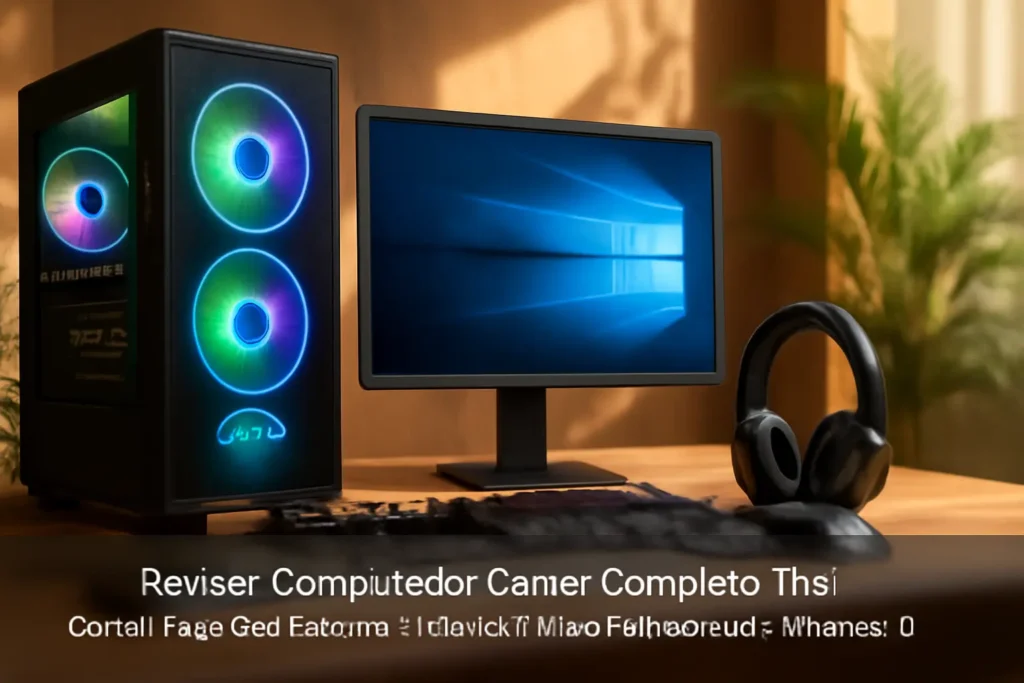 Computador Gamer Completo Intel Core i7 16GB SSD 512GB Kit Gamer com Headset Monitor 20" Windows 10 3green Flash