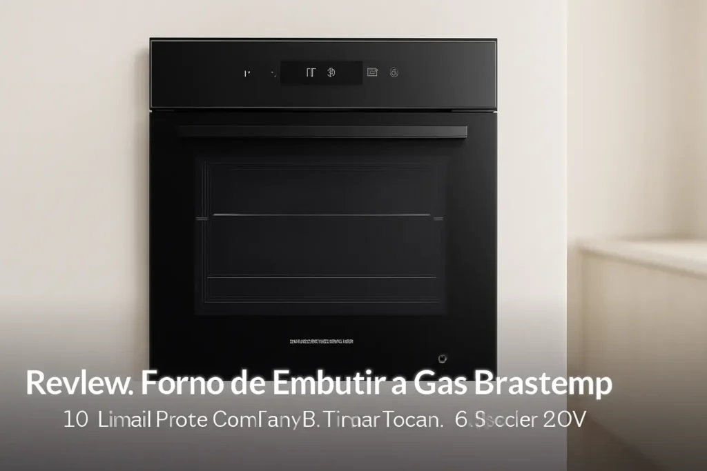 Forno de Embutir a Gás Brastemp 78 Litros Preto com Grill e Timer Touch - BOA84AE 220V