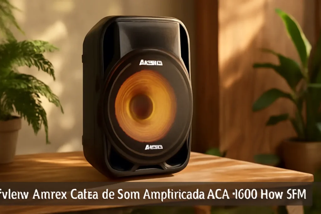 Amvox Caixa de Som Amplificada ACA 1000 New X SFM - 1000W RMS, Bluetooth, Amplificador Digital, Equalizador, USB