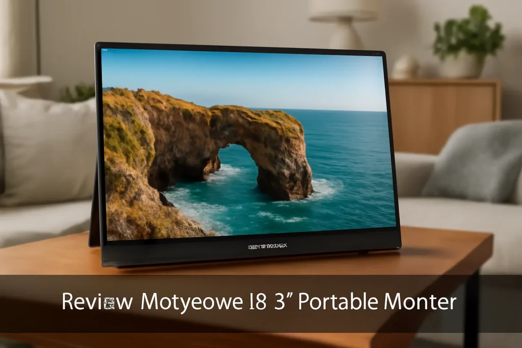 Motyeowe 18.5 inch Portable Monitor: Slim, FHD, 120Hz Performance