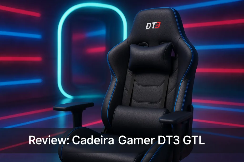 Cadeira Gamer DT3 GTL: ergonomia e estilo para longas sessões