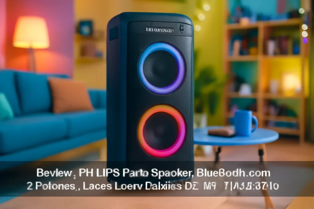 PHILIPS Party Speaker Bluetooth com 2 Falantes, Luzes LED e Bateria de 14h - TAX5206/78