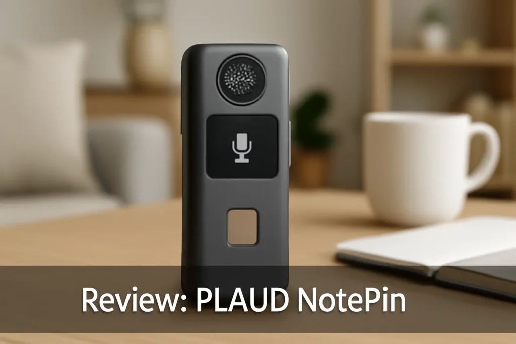 Gravador de Voz com IA PLAUD NotePin: Anotador Inteligente para Profissionais