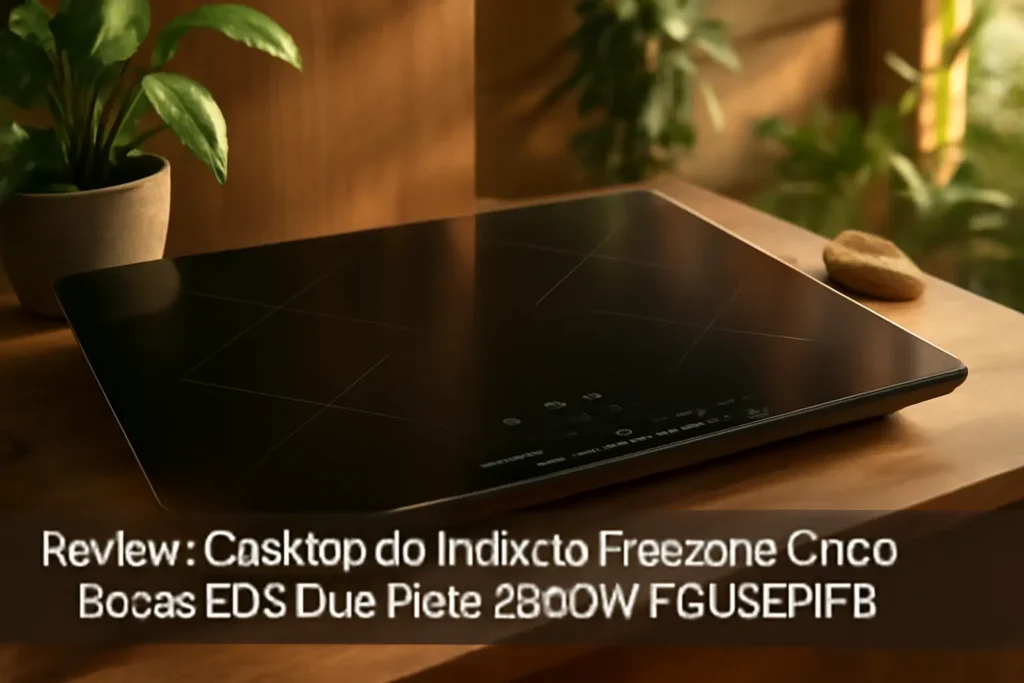 Cooktop de Indução Freezone Cinco Bocas EOS Due Preto 9800W ECI05EPTFB 220V