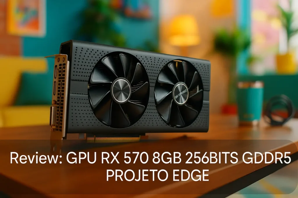GPU RX 570 8GB 256BITS GDDR5 PROJETO EDGE: desempenho fluido e confiável