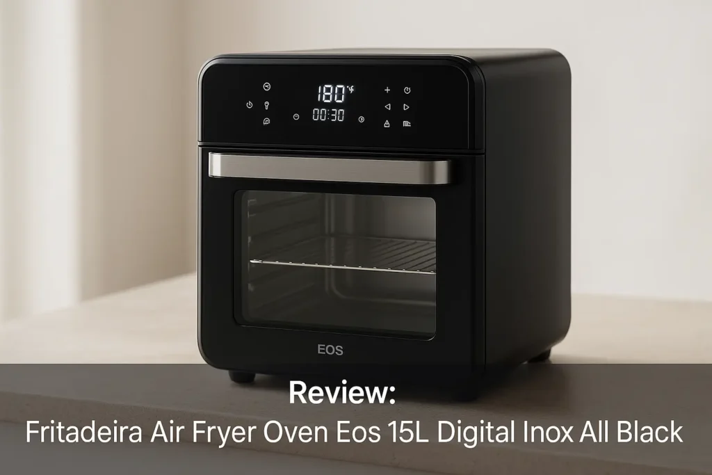 Fritadeira Air Fryer Oven Eos 15L Digital Inox All Black