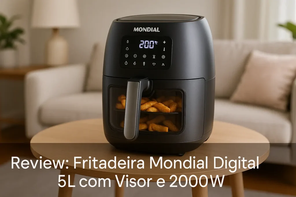 Fritadeira Mondial Digital 5L com Visor e 2000W