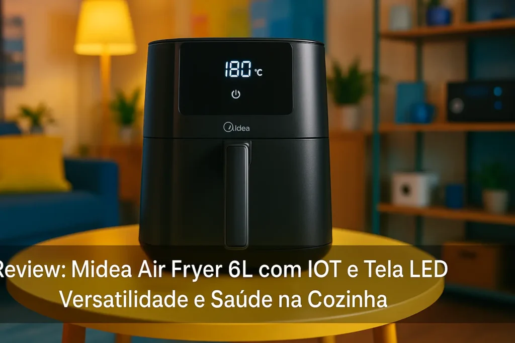 Midea Air Fryer 6L com IOT e Tela LED: Versatilidade e Saúde na Cozinha