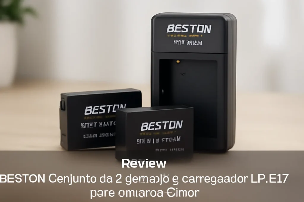BESTON Conjunto de 2 baterias e carregador LP-E17 para câmeras Canon