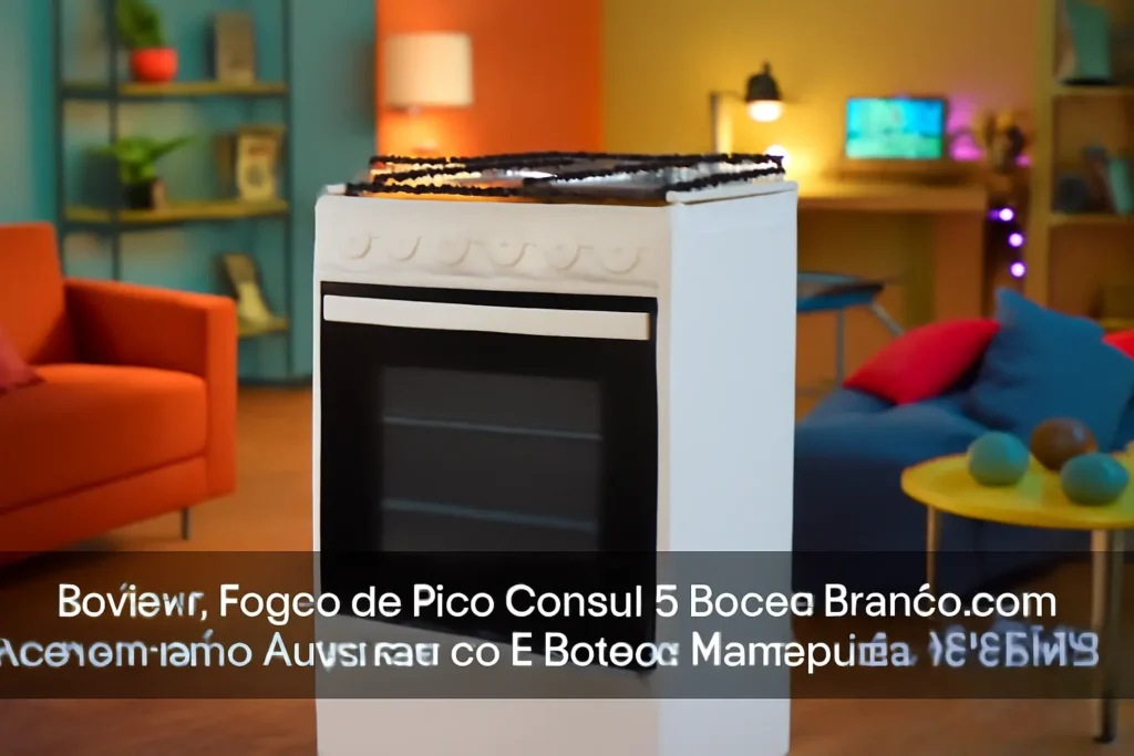 Fogão de Piso Consul 5 Bocas Branco com Acendimento Automático e Botões Removíveis - CFS5NAB BIVOLT