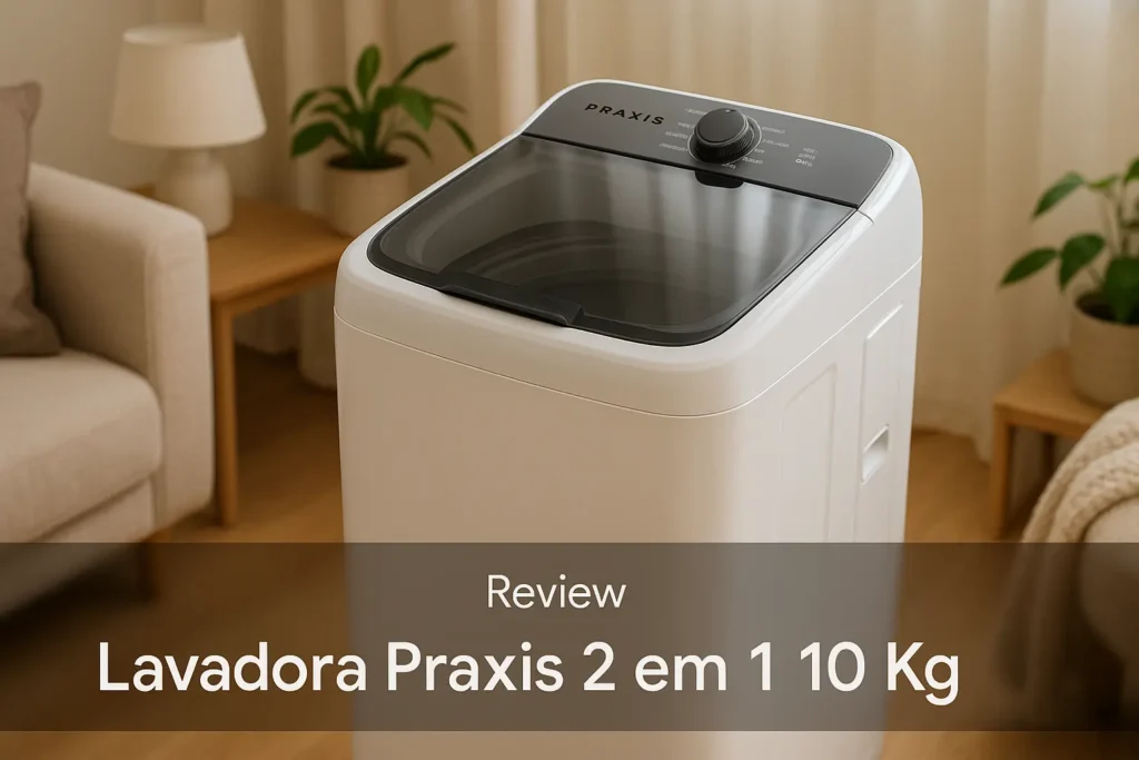 Lavadora Praxis 2 em 1 10 Kg: Eficiência e Economia de Espaço