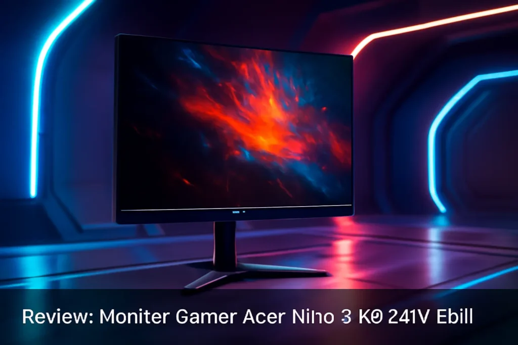 Monitor Gamer Acer Nitro 5 KG241Y Ebii - Tela de 23.8” Full HD com 100Hz e AMD FreeSync