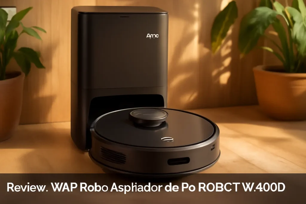 WAP Robô Aspirador de Pó ROBOT W4000 - Estação Autolimpante, Mapeamento LDS 360°, Passa Pano com MOP Giratório 220V