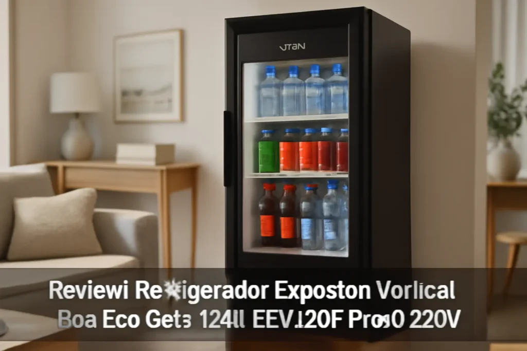 Refrigerador Expositor Vertical Eos Eco Gelo 124L EEV120P Preto 220V